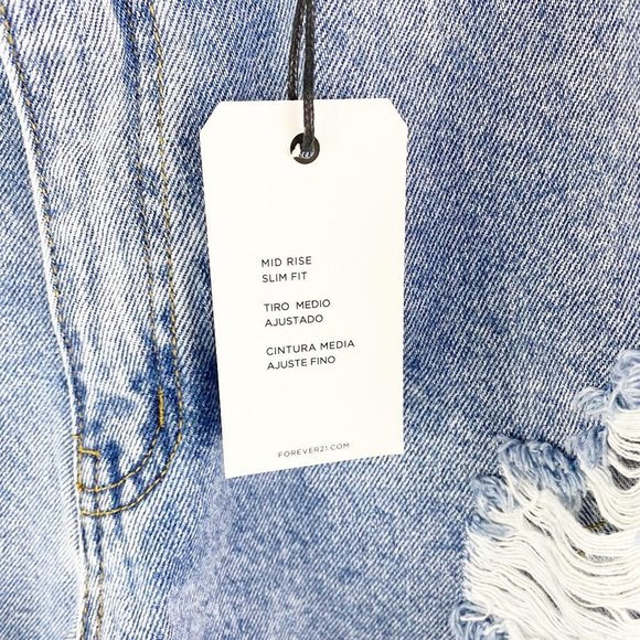 Forever 21 Mid Rise Concept Denim Shorts 29 - Picture 4 of 11